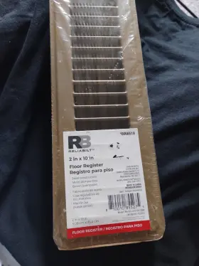 0066518 Reliabilt 2in X 10in Brown Steel Floor Register - 66518