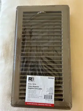 4210612br Reliabilt 6-in X 12-in Steel Brown Floor Register