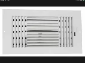 5131206wh Reliabilt Sidewall/ceiling Register 6 Inch X 12 White 3 Way Steel With Adjusting Air Flow X2