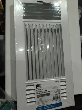 64265 Reliabilt 14x6 Inch White 3-way Metal Air Vent Cover Home Sidewall/ceiling Register #