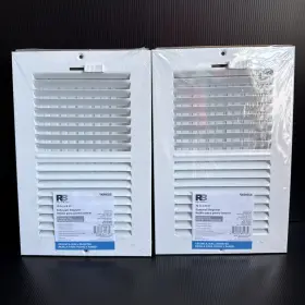64345 Reliabilt New Sealed White Steel Sidewall Ceiling Register 2-way 10 Inch X 6 2-pack