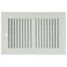Reliabilt 810010856869 10-in X 8-in Adjustable Aluminum White Sidewall/ceiling Register