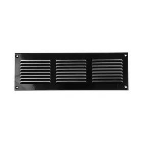 Repa Market 068640644799 Black Air Vent Cover 12 Inch X 4 Outer Dimensions - Steel Return Gril