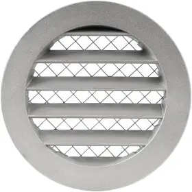 Repa Market 427046529655 4 Inch Gray Vent Cover Aluminum Industrial Round Air Louver Metal Soffit W