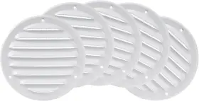 Repa Market 445046140199 5-pack 4 Inch Opening Dimensions Round Air Vent Cover/white
