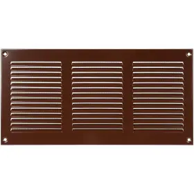 Repa Market 751038500142 12x6 Inch Air Vent Cover/brown Galvanized Steel Louvered Grill Cover With Mes