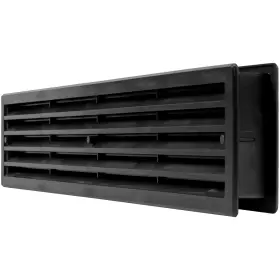 Repa Market 751038500678 18 Inch X 4 Black Plastic Door Grille - Garage Vent Vents For I