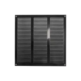 Repa Market 751038503402 12x12 Inch Scratch Resistant Air Vent Cover/black Galvanized Steel Louvered G