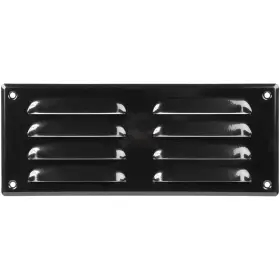 Repa Market 751038504607 10 Inch X 4 Outer Dimensions Black Air Vent Cover - Steel Return Gril