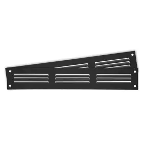 Repa Market 751038505925 2-pack Black Air Vent Cover 12 Inch X 2 Outer Dimensions - Steel Return A