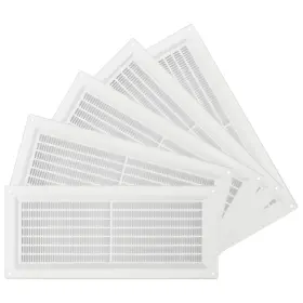 Repa Market 751038509039 12 X 5 Inch Outer Size Pack Of / White Plastic Return Air Vent Cover For