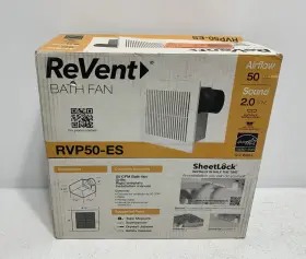 Rvp50-es Revent Bath Fan 50 Cfm 2.0 Sone Energy Star