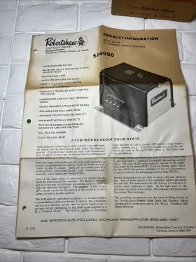 002-400 Robertshaw Sj4 Oil Burner Control 60hz Solid State Primary #2