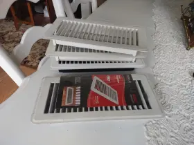 Rocky Mountain Goods 027132857098 4x10 Inch Floor Vents Walkable Register 4p Easy Adjust Air Lever White New