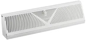 Rocky Mountain Goods 027132858279 Baseboard Register Vent- Roundflow Design For Maximum Air Flow - Smooth A