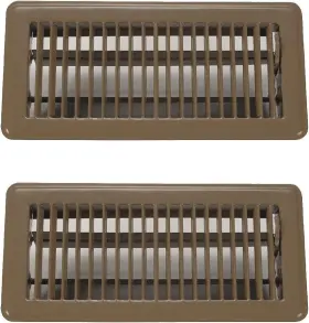 Rocky Mountain Goods 445018098077 4 Inch X 10 Floor Vents 2 Pack - Heavy Duty Walkable Brown