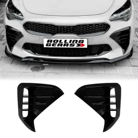 Rg80kastg-mk1-bk Rolling Gears Front Bumper Air Vent Trim Compatible Gloss Black
