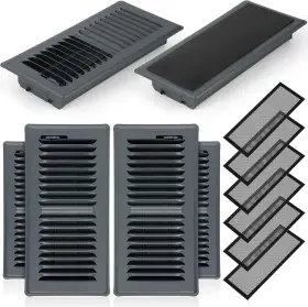 Xuu-rossesay-0097 Rossesay 12 Set 4 Inch X 10 Floor Vents Register With Screen Cover Magnetic Including 6 Pcs
