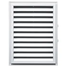 299992 Royal 20-in X 26-in White Square Pvc Vertical Gable Louver Vent