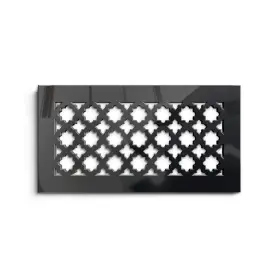 Saba Home Decor 690277721441 Limited Edition Black Mirror Vent Cover 4 Inch X8 Duct Opening Wall Register Grille