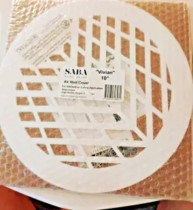 Saba Home Decor 720260608081 10 Inch Round Air Vent Grille White Acrylic Wall And Ceiling Cover