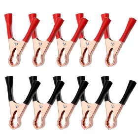 581417 Salbsever 10 Pcs Metal Alligator Clips 50a Insulated Heavy Duty Alligat