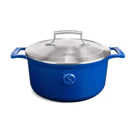 Saveur Selects 850018363419 Enameled Cast Iron Casserole 5-quart Dutch Oven With Double-walled Stainless