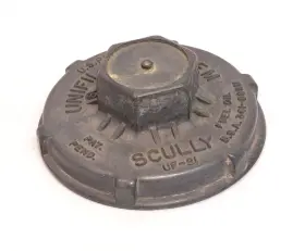 341-56sm Scully Uf-21 Vintage Unifil System All Weather Fuel Oil Cap Lid B.s.a.