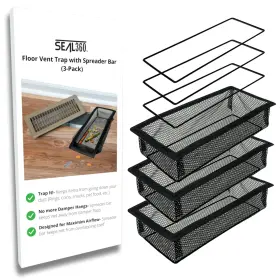 2x10-rect-floorv2 Seal360 Floor Vent Screen Net Perfect Home And Rv Accessory Mesh Catches Items