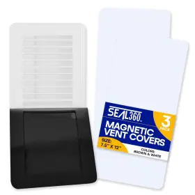 Seal360 860002230504 Magnetic Vent Covers 3-pack Pockets For Complete Seal 7.5 Inch X 12 White