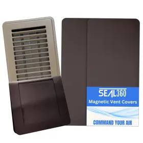 Seal360 860002230566 Magnetic Vent Covers 3-pack Pockets For Complete Seal 5.5 Inch X 10 Brown