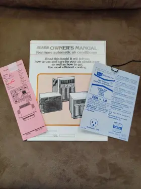 253.8791290 Sears Kenmore Automatic Air Conditioner Manual Model