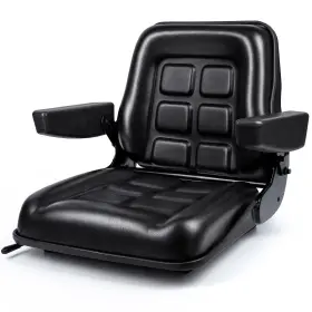 Yha030 Seatin Universal Forklift Seat With Adjustable Mounting Holes Armrests Safet
