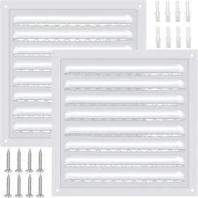 Hsn0079 Sel Natural 2 Pcs 8 Inch X Attic Vent Metal Shed Vents Gable Louver Grille With