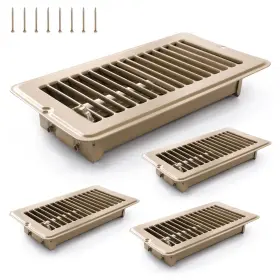 Hsn0126 Sel Natural 4 Pcs Inch X 8 Floor Register Vents Rv Vent Cover Heavy Duty Metal