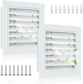 Hsn0152 Sel Natural 2 Pcs 12 Inch X Gable Vents For House Aluminum Alloy Shed Vent Attic With