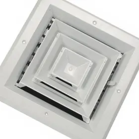 4mjj6 Select 4-way Square Ceiling Diffuser Grille White Aluminum 8 Inch Duct Size Cover #2