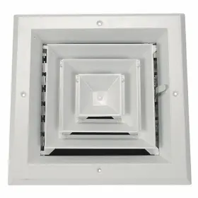 4mjj6 Select 4-way Square Ceiling Diffuser Grille White Aluminum 8 Inch Duct Size Cover #3