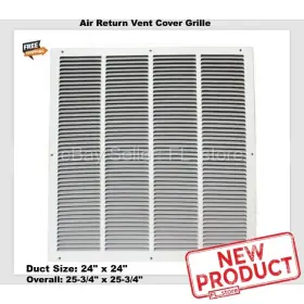 4mjp2 Select Air Return Vent Cover Grille 24 X Duct Size Steel Wall Ceiling Sidewall White