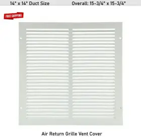 4jrt1 Select Air Return Grille Vent Cover 14 Inch X Duct Size White Wall Ceiling Ac Heat