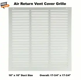 4mjn5 Select Air Return Vent Cover Grille 8 Inch X 12 Duct Size Steel Wall Ceiling White Ac Heat