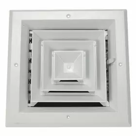 4mjj5 Select Ceiling Grille Ac Heat Square Diffuser White Aluminum 6 Inch Duct Size Cover Vent #3