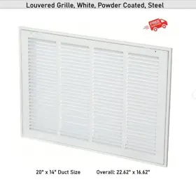 4mjt3 Select Filtered Air Return Grille Vent Cover 20 Inch X 14 Duct Size Wall Ceiling Ac Heat