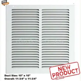 4mjn4 Select Grill Cover Ac Heat Air Return 10 Inch X Duct Size White Sidewall Ceiling Vent