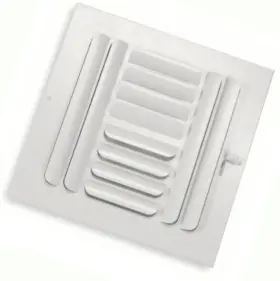 4mjl1 Select Square Air Register Grille 8 Inch X Duct Size 4-way Adjustable Wall Ceiling Ac #2