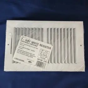 4101206 Selkirk Adjustable Sidewall Ceiling Register 10 Inch X 6 White Made In Usa