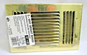 4451006 Selkirk Metalbestos Steel Plated Brass Wall Ceiling Register 10 X 6 Inch Made Usa
