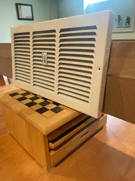1150-16x8 Shoemaker Baseboard Return Grille 16 Inch X 8 White