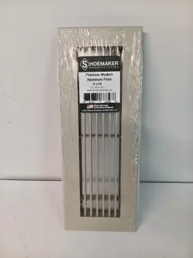 4x14-ec-ac0414ct Shoemaker Brand Light Khaki 4x14 Premium Aluminum Floor Grilles Ec-ac0414ct