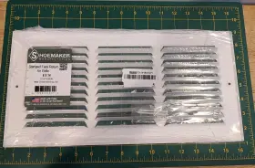 Ec-af1406sw Shoemaker Stamped Face 6 X 14 Return Air Vent Cover Grille White Steel
